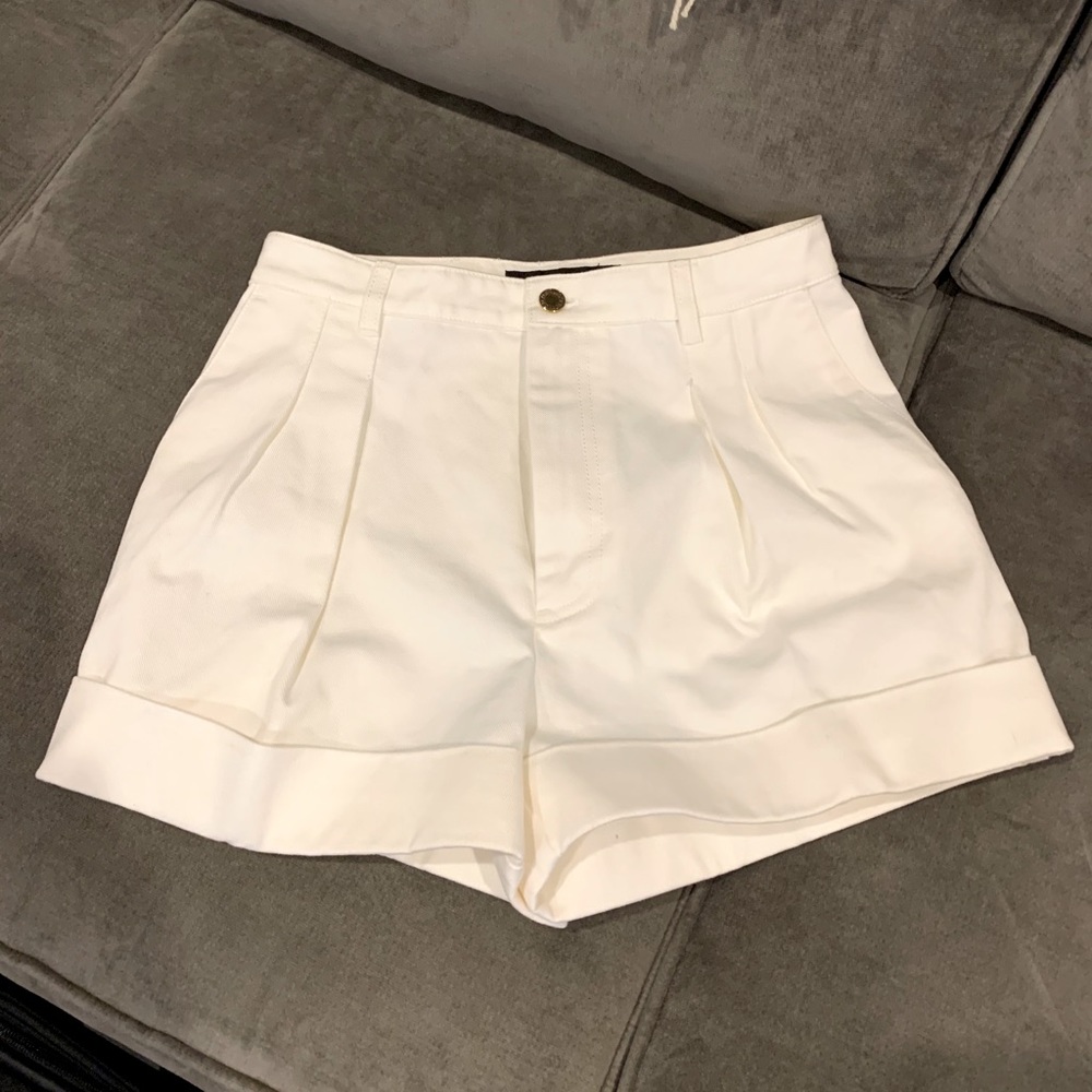 Louis Vuitton white denim shorts